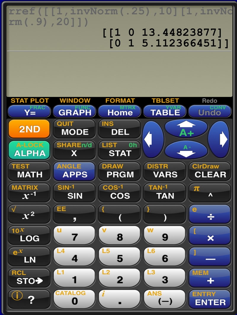 Consider a normal distribution curve where 90-th percentile is at 20 and the 25-th-example-1