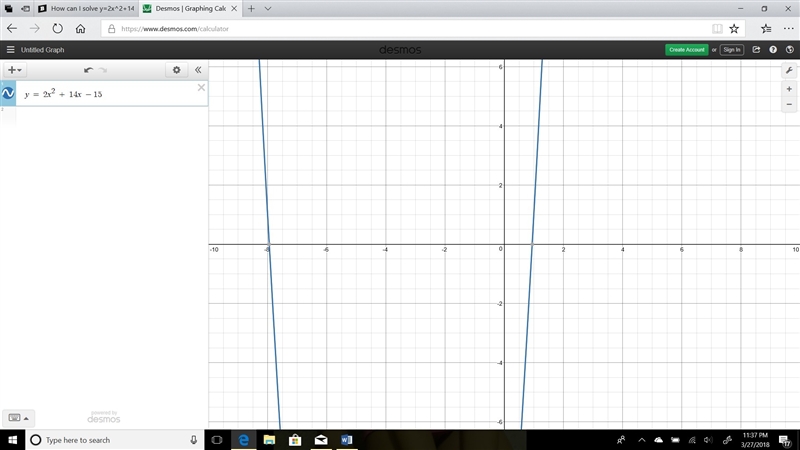 How can I solve y=2x^2+14x-15-example-1