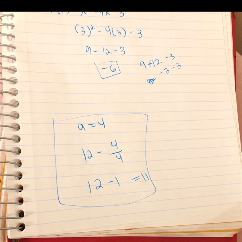 If A = 4 what is the value of the expression 12 - a/4-example-1