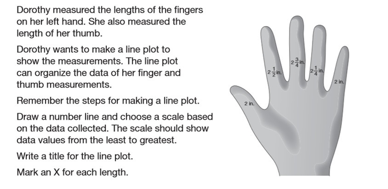 What number should Dorothy use as the scale of the line plot-example-1