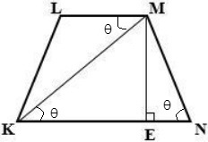 Given: KLMN is a trapezoid m∠N = m∠KML ME ⊥ KN , ME = 3√(5), KE = 8, LM:KN = 3:5 Find-example-1