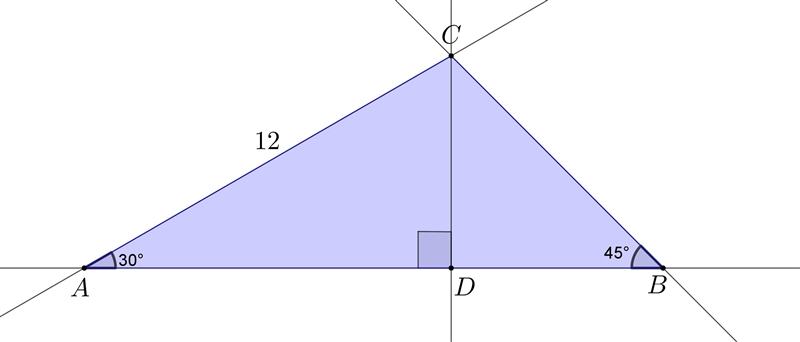 [Precalculus] Find the area of this triangle:-example-1