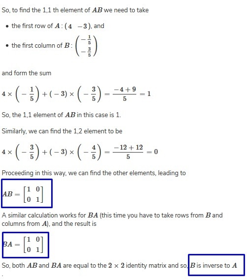 Q9 Q13.) Find the products AB and BA to determine whether B is the multiplicative-example-2