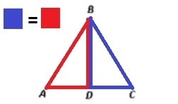 If abd = cbd and the perimeter of triangle abd = 12 feet then the perimeter of triangle-example-1