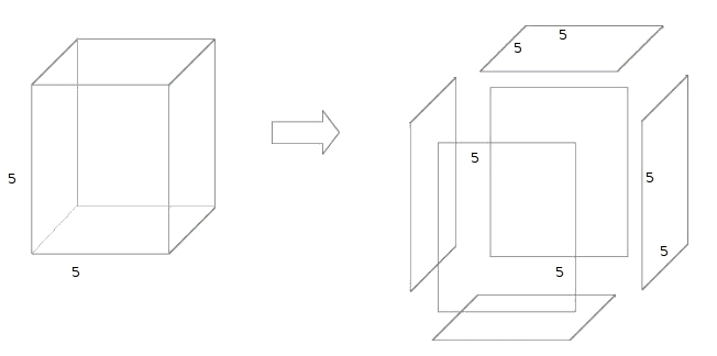 One side of a cube has an area of 25 centimeters squared. What is the surface area-example-1