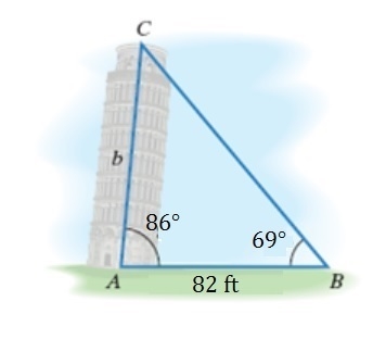 the leaning tower of pisa in italy makes an angle of 86 degrees with the ground. a-example-1