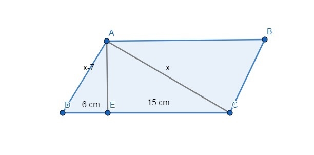 CDKM is a parallelogram, DA ⊥ CK , DK – CD = 7 CA = 6, AK = 15 Find: CD and DK-example-1