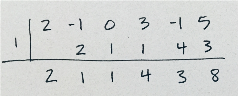 17. Divide using synthetic division, and write a summary statement in fraction form-example-1