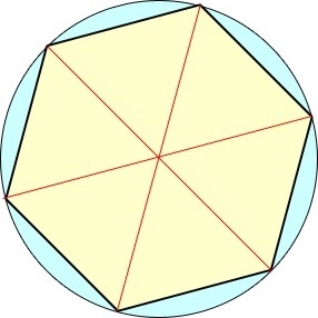 A regular hexagon is inscribed in a circle of radius 77 m. Find the length of a side-example-1