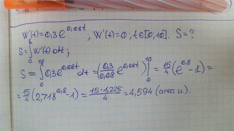 6.1 Q4.) Find the area between the graph-example-1