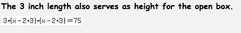 Suppose that an open box is to be made from a square sheet of cardboard by cutting-example-1