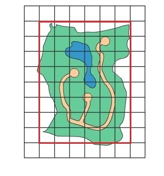 PLZ HELP PLZB  Each square on the grid represents 1 km2. What is the approximate area-example-1