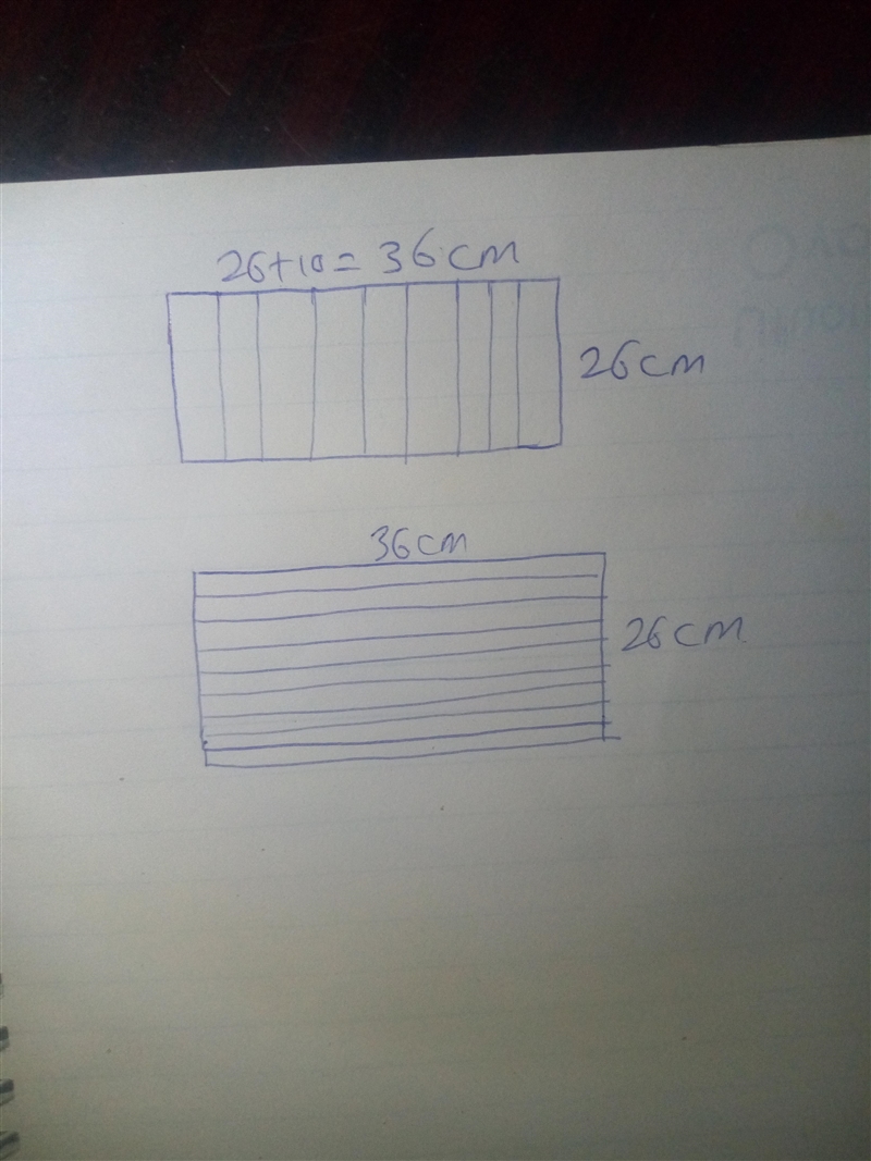 The length of a rectangular board is 10 cm longer than its with. The width of the-example-1