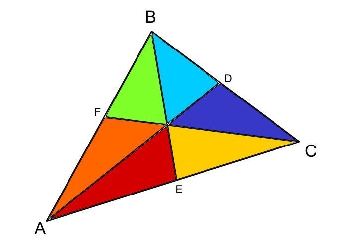 Use geometry words to describe a way to separate triangles into other triangles-example-2