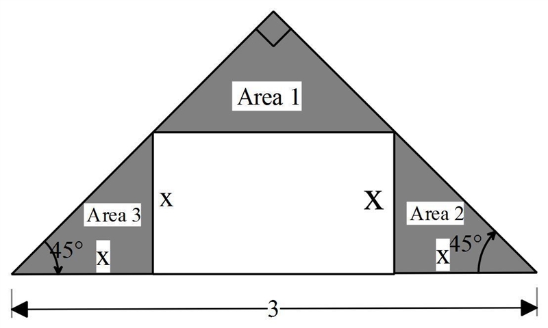 A square is inscribed in a right isosceles triangle, such that two of its vertices-example-1