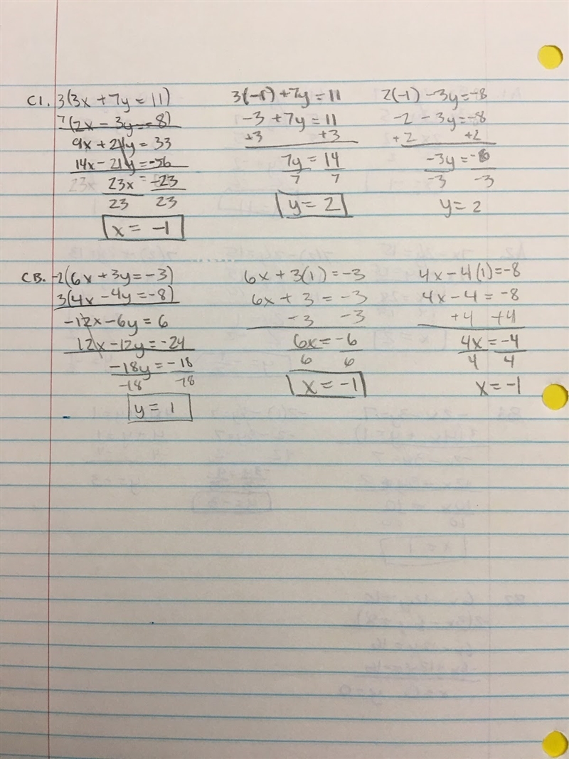 Algebra 2 Solve linear systems by elimination-example-2