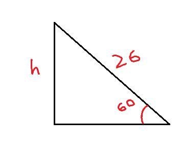 A 26-foot long ladder is leaning against a building at a 60 degree angle with the-example-1