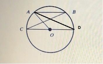 In the figure, m AOC = 48° in the circle centered at O. Find m ABC.-example-1