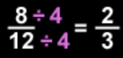 Reduce the fractions to simplest form 8/12-example-1