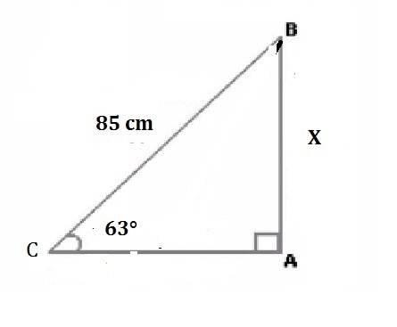 n this triangle, what is the value of x? Enter your answer, rounded to the nearest-example-1