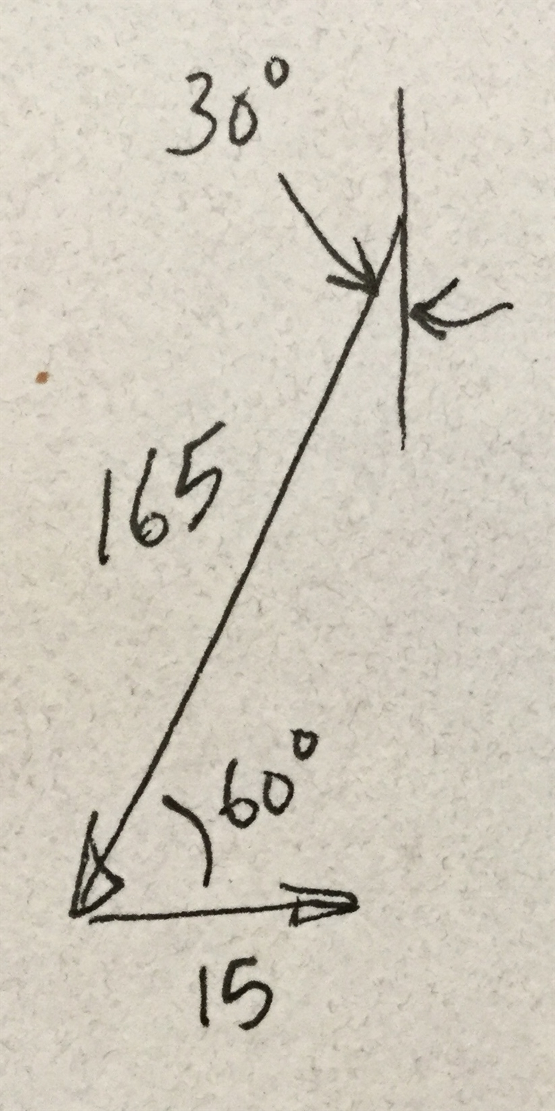 An airplane with an air speed of 165 mph is headed 210°. If the plane encounters a-example-2