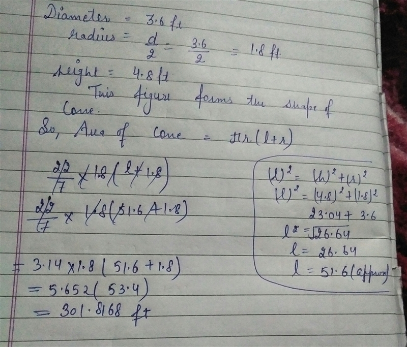 Find the area of the irregular figure (use 3.14 for pi). Show your work. Round to-example-1