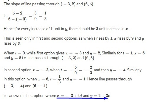 Q10 Q6.) Find a set of parametric equations for the line that passes through the given-example-1