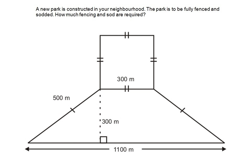 A new park is constructed in your neighborhood. The park is to be fully fenced and-example-1