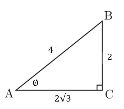 1. Draw a right triangle with sides 2,2√3, and 4 units. Label all angle measures and-example-1