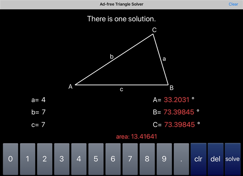 What is the measure of angle A to the nearest degree?-example-1