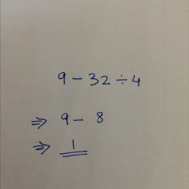 Evaluate the expression. 9−32÷4 Enter your answer in the box.-example-1