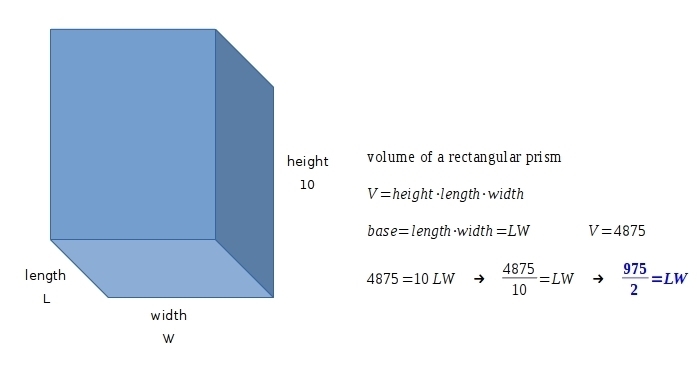 A briefcase in the shape of a rectangular prism has a height of 10 cm and a volume-example-1