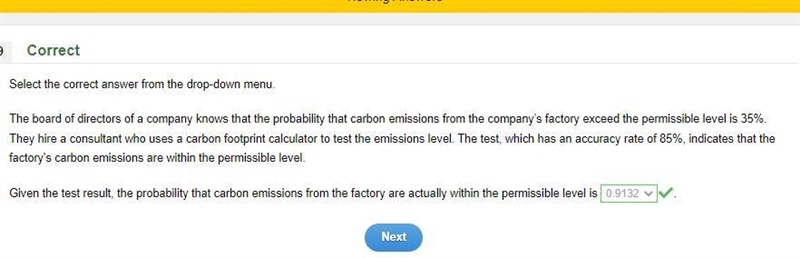 The board of directors of a company knows that the probability that carbon emissions-example-1