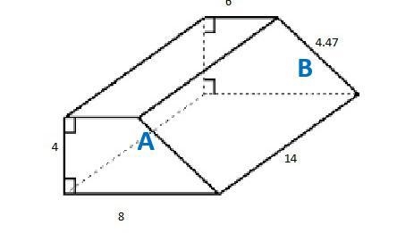 This picture shows a feeding trough that is shaped like a right prism 5,4,6. list-example-1