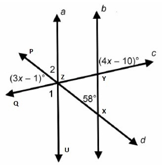 What must be true for lines a and b to be parallel lines? Check all that apply.-example-1