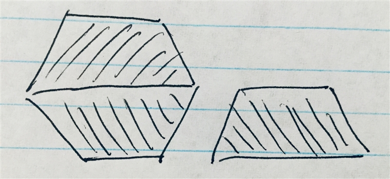 How many trapezoids would be needed to cover 3/2 hexagon Is it 6-example-1