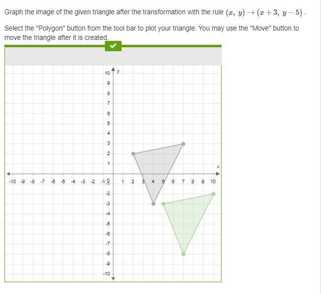 Graph the image of the given triangle after the transformation with the rule (x, y-example-1