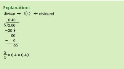 Which decimal numbers are equivalent to 2/5 ? Choose all answers that are correct-example-1