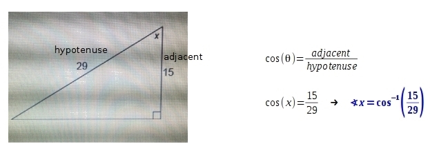 What is the value of x in this triangle. Round only your final answer to the nearest-example-1