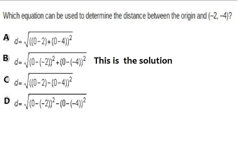 help asap pls!!!!!!!!!! Which equation can be used to determine the distance between-example-1