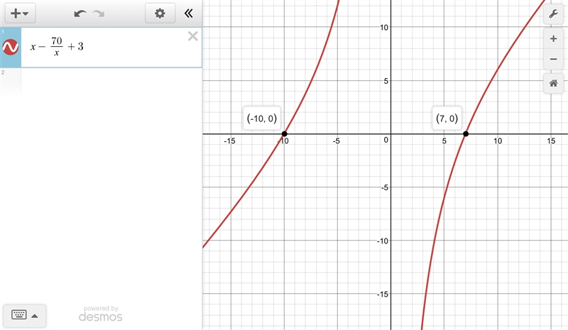 Find the union of x- (70/x) <-3-example-1