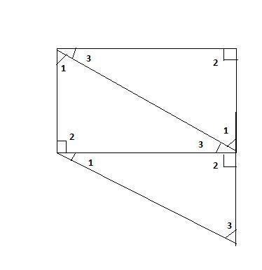 Part I: Angle Sum Relationships Arrange the three congruent triangles so that angles-example-1