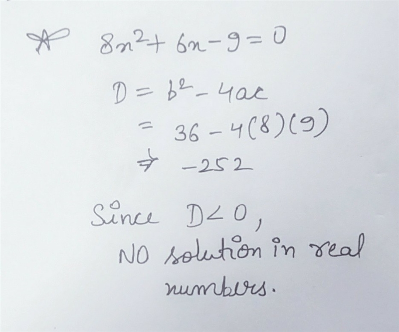 Find all real solutions of the equation. (if there is no real solution, enter no real-example-1