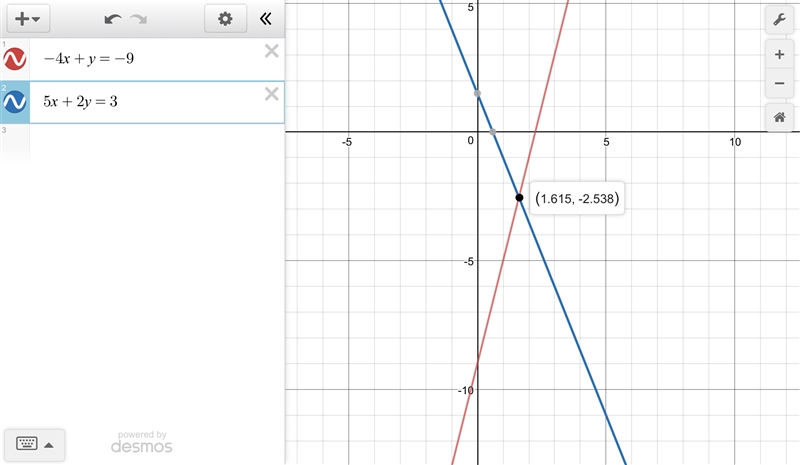 Match the systems of linear equations with their solutions. x + y = -1 -6x + 2y = 14 infinite-example-1