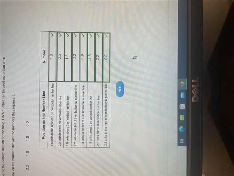 Match the postions on the number line with the numbers they represent-example-1