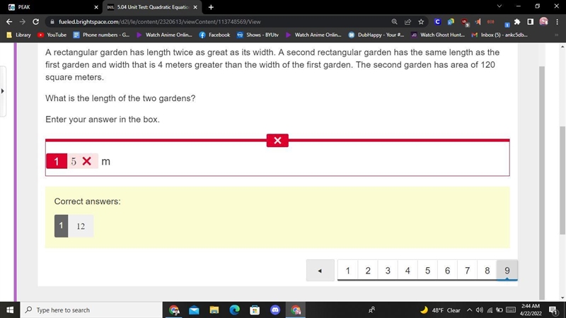 A rectangular garden has length twice as great as its width. A second rectangular-example-1