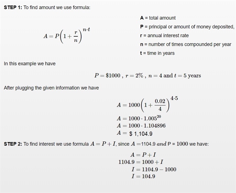 You invest an initial $1,000 in an account that has an annual interest rate of 2%, compounded-example-1