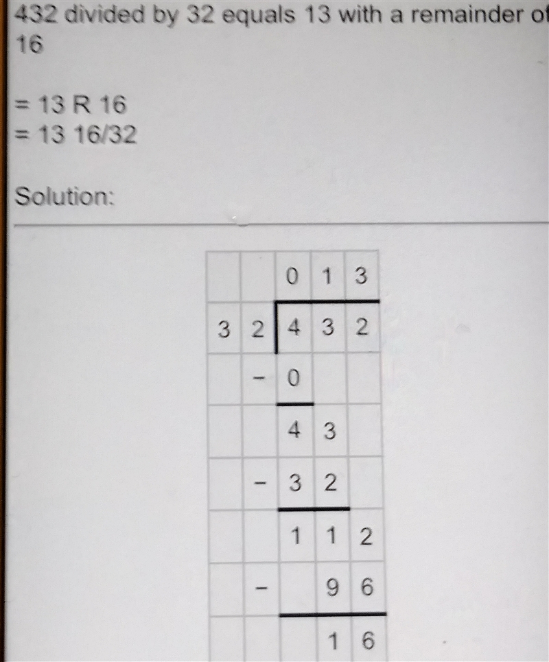 What's 32÷432 in long division-example-1