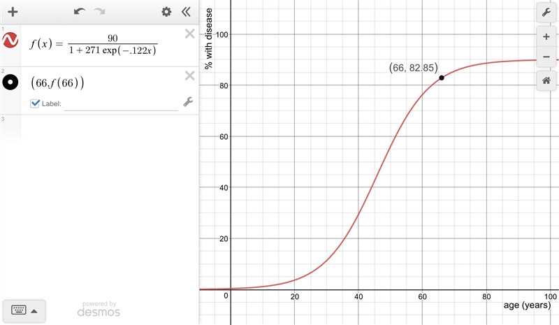 The logistic growth function Upper P left parenthesis x right parenthesis equals StartFraction-example-1