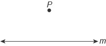 What are the steps for using a compass and straightedge to construct a line through-example-1